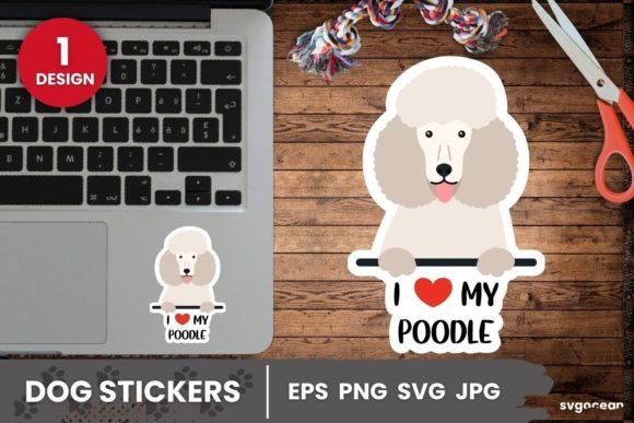 Poodle Sticker SVG: A Designer's Take on Craft & Embroidery